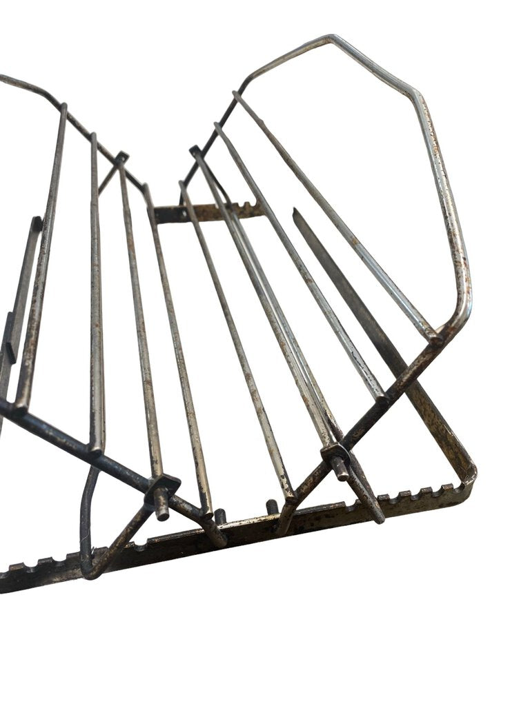 Vintage roasting pan adjustable used rack