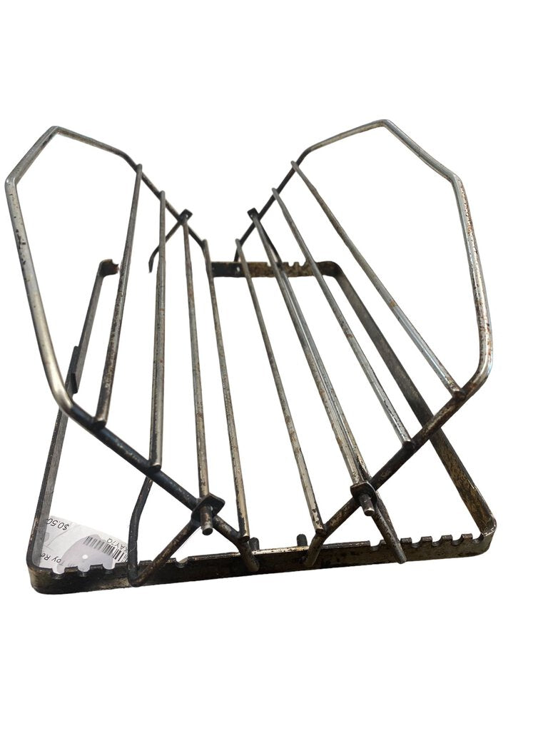 Vintage roasting pan adjustable used rack