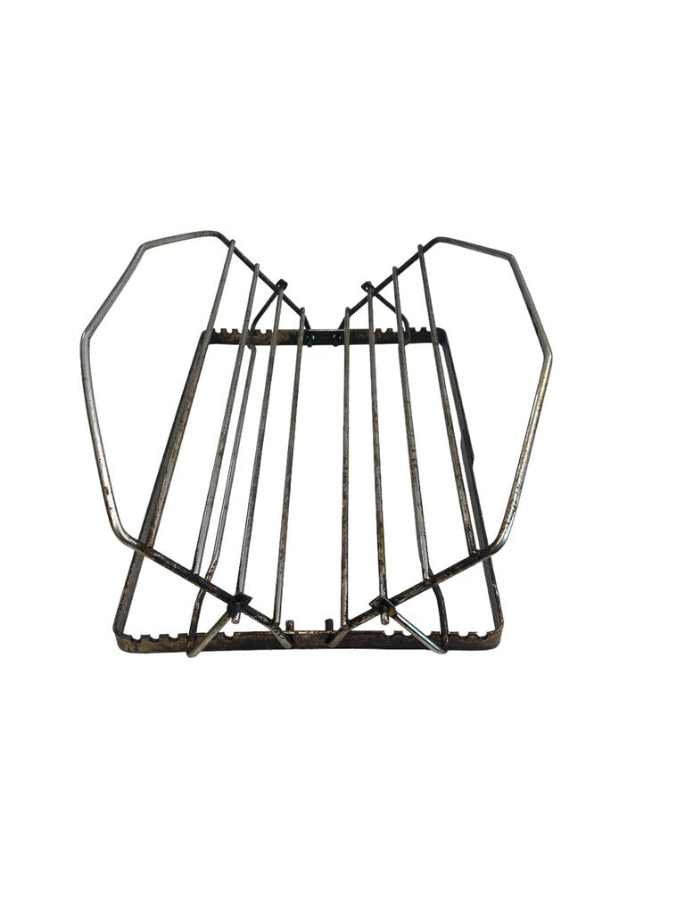 Vintage roasting pan adjustable used rack