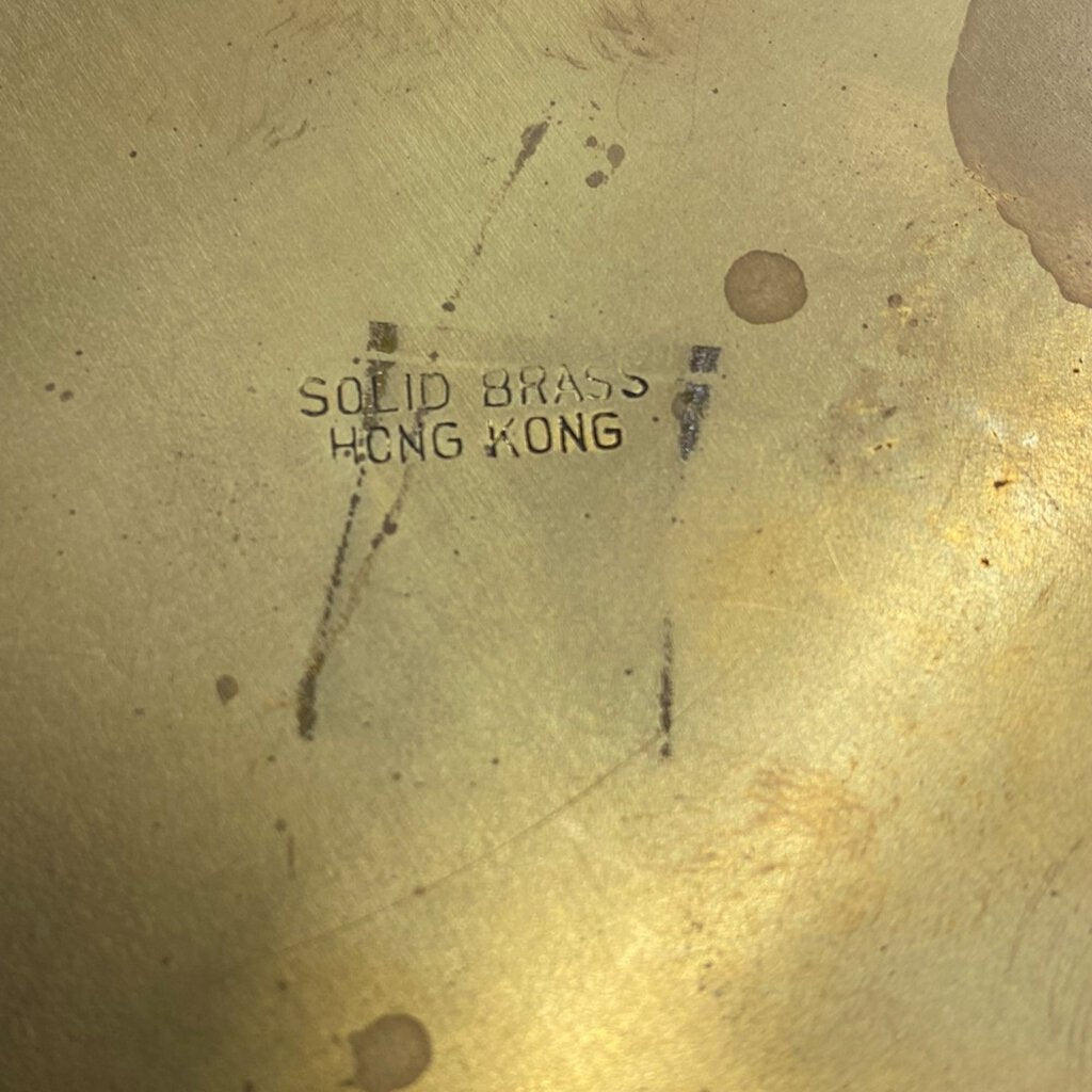 Vintage Brass Oval Teleflora Plant Pot or Liner 6.5" Long