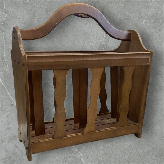 Wooden Magazine Rack 17" Tall 15.5" Wide