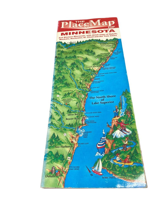 The Place Map Minnesota and Western Wisconsin Travel Map 1995