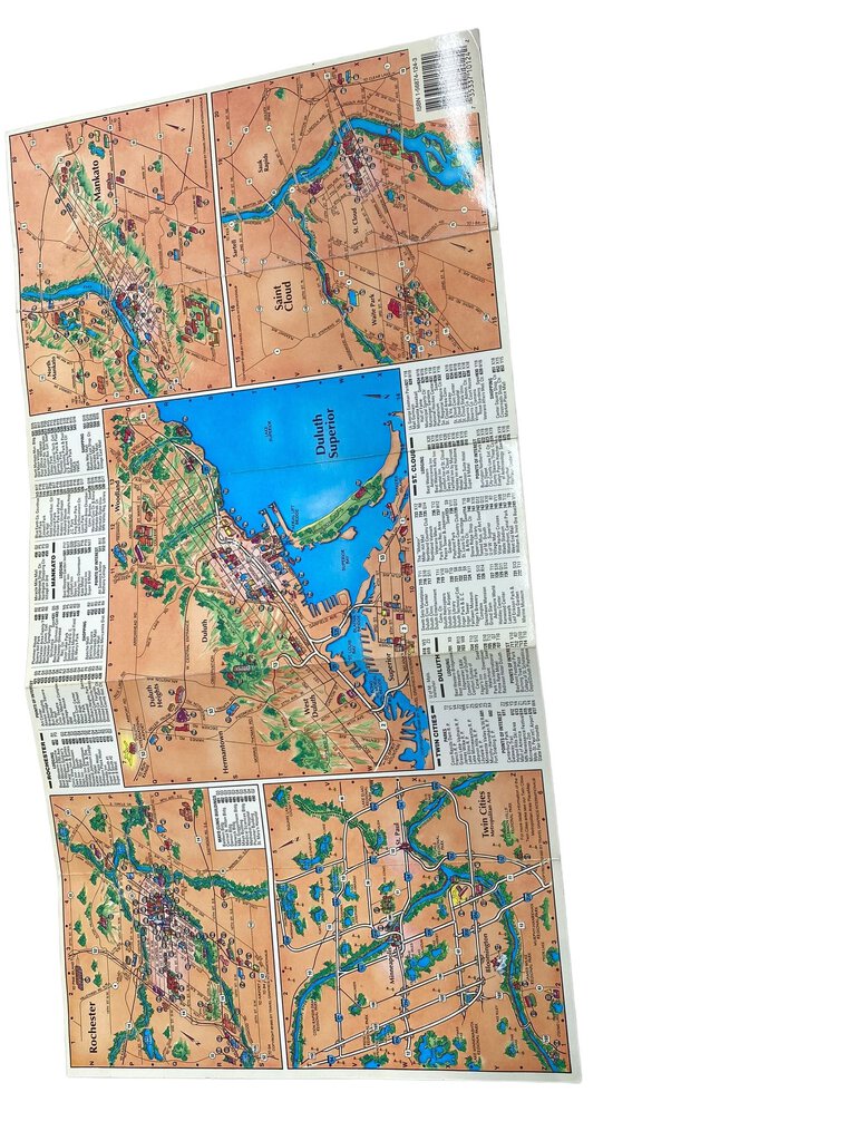 The Place Map Minnesota and Western Wisconsin Travel Map 1995