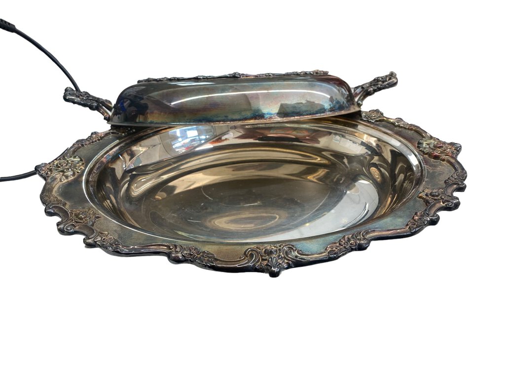 Vintage Lunt Silverplated Serving Dish with Lid