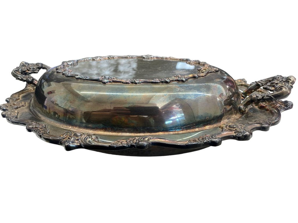 Vintage Lunt Silverplated Serving Dish with Lid