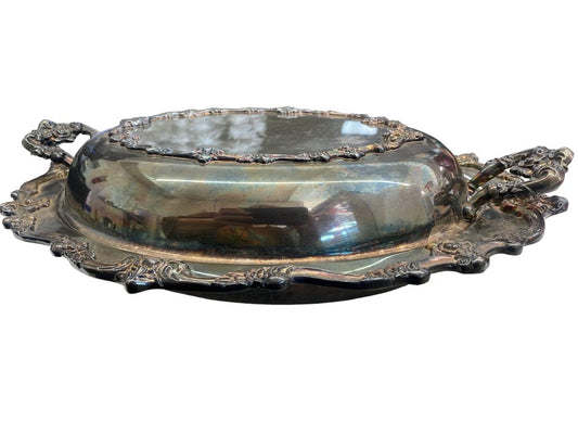 Vintage Lunt Silverplated Serving Dish with Lid