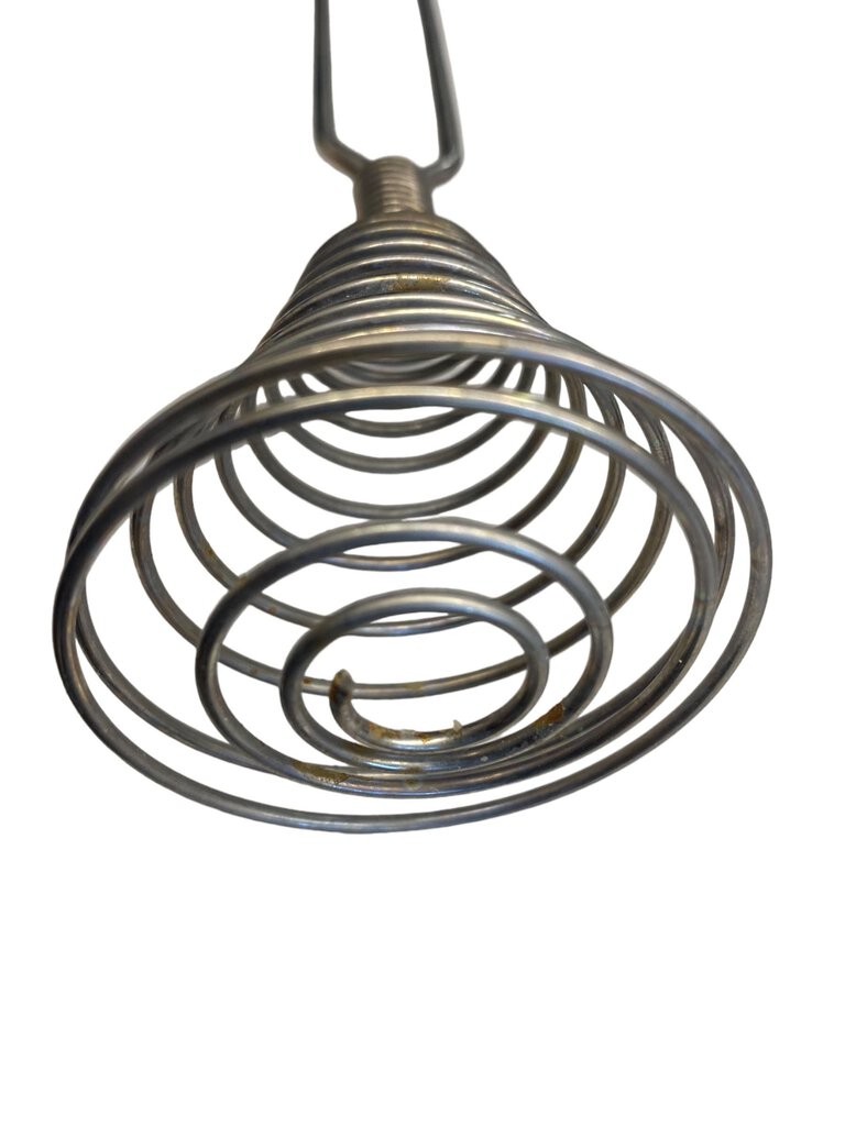 Vintage Spiral Coil Wire Whisk Metal Egg Beater Mixer