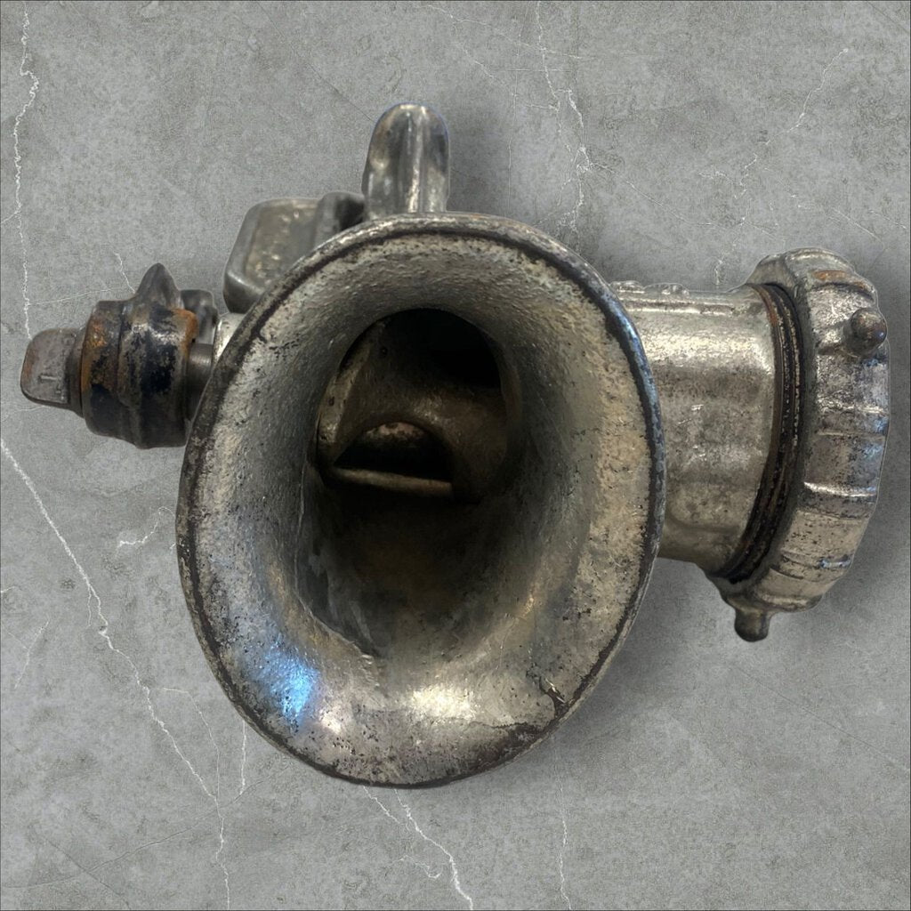 Vintage Keystone #50 Metal Meat Grinder Hand Crank Wood Handle