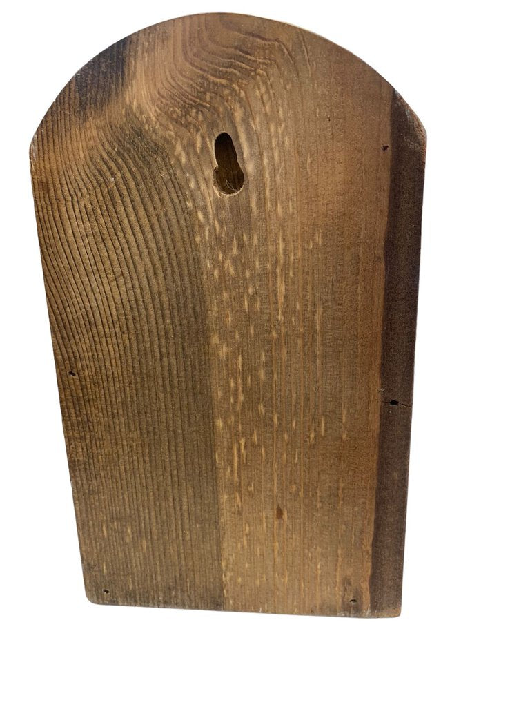 Vintage Homemade Wooden Wall Hanging Shelf