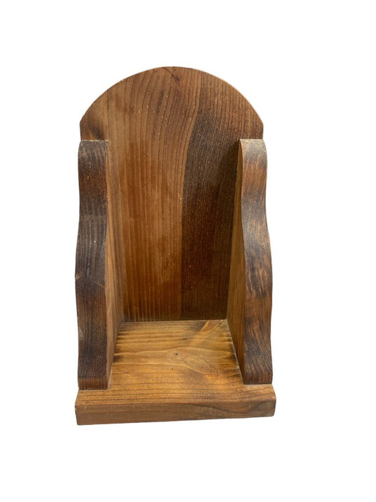 Vintage Homemade Wooden Wall Hanging Shelf