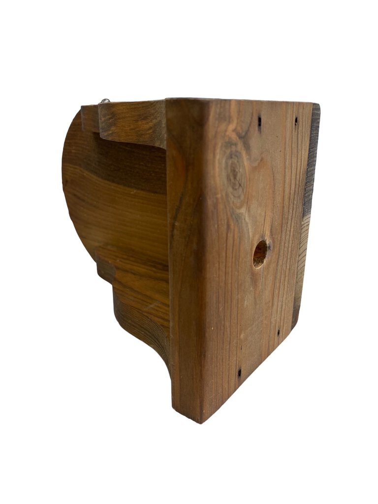 Vintage Homemade Wooden Wall Hanging Shelf