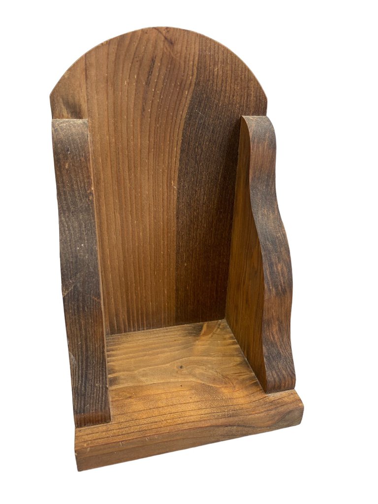 Vintage Homemade Wooden Wall Hanging Shelf