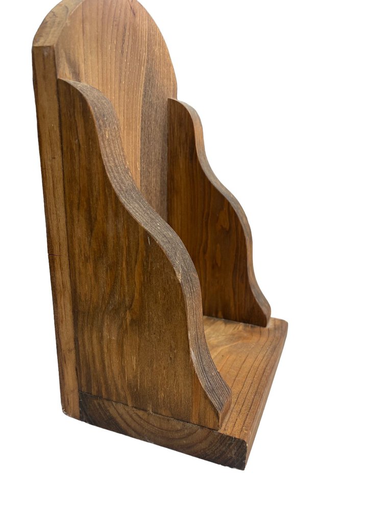 Vintage Homemade Wooden Wall Hanging Shelf