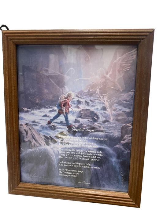 Guardian Angel Wood Framed Art Print Poem By: Denise Nowak Hahlbohm