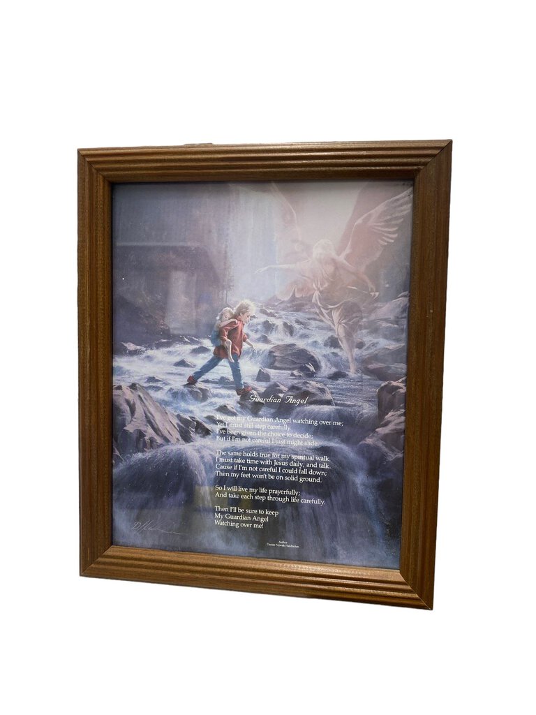 Guardian Angel Wood Framed Art Print Poem By: Denise Nowak Hahlbohm