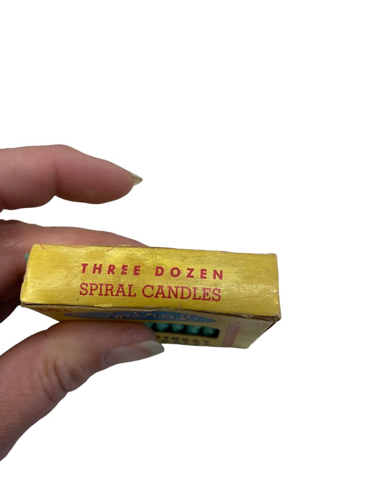 Vintage Spiral Green Blue Teal 29 Birthday Candles