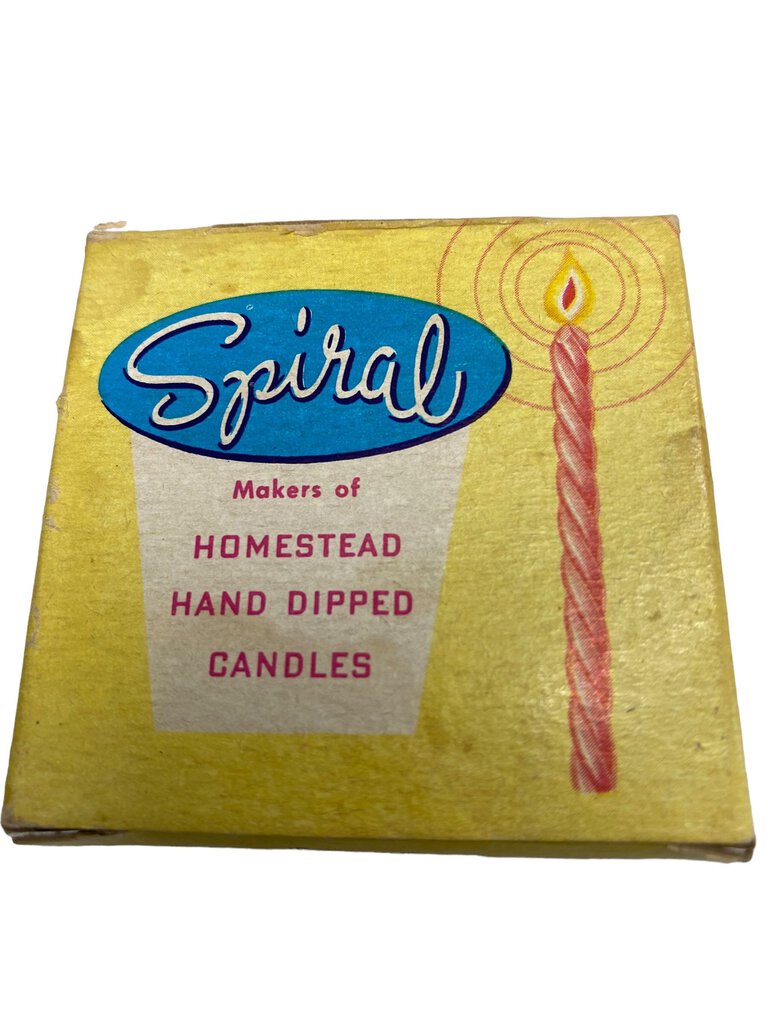 Vintage Spiral Green Blue Teal 29 Birthday Candles