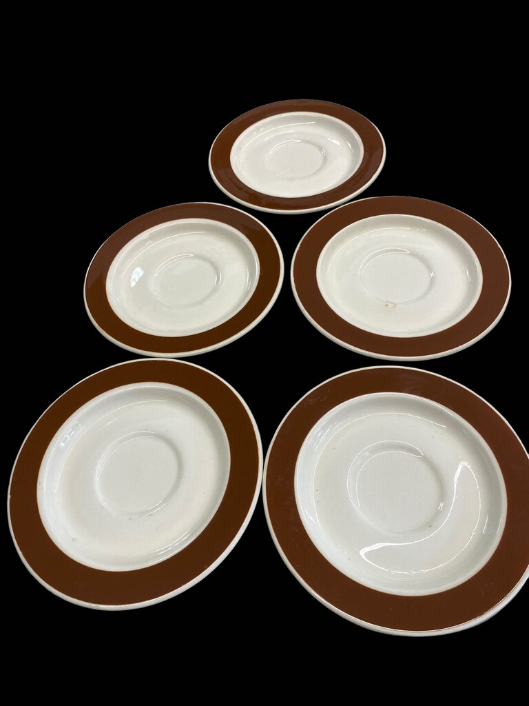 Set of 5 Coffee Cup 6.25" Saucers
