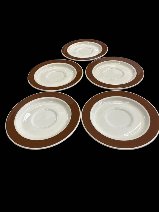Set of 5 Coffee Cup 6.25" Saucers
