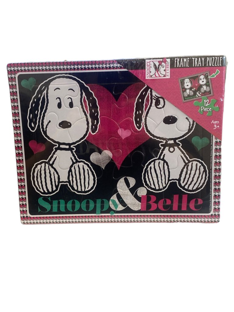 Snoopy & Belle Kids Frame Tray 12 Piece Puzzle New In Plastic