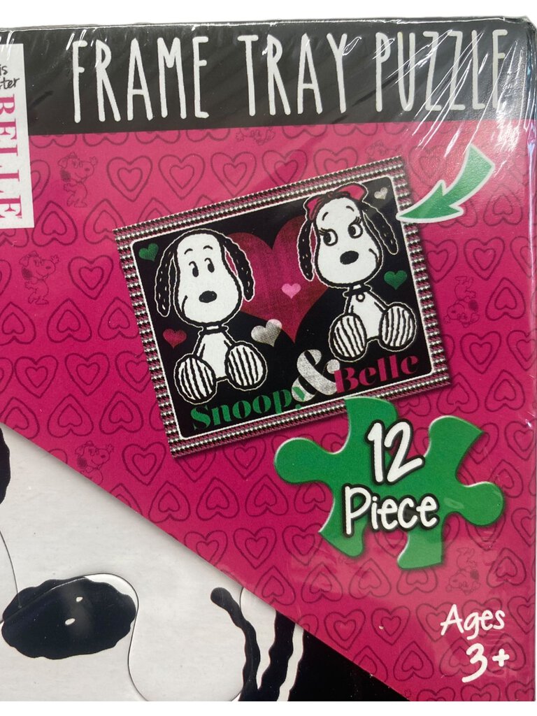Snoopy & Belle Kids Frame Tray 12 Piece Puzzle New In Plastic