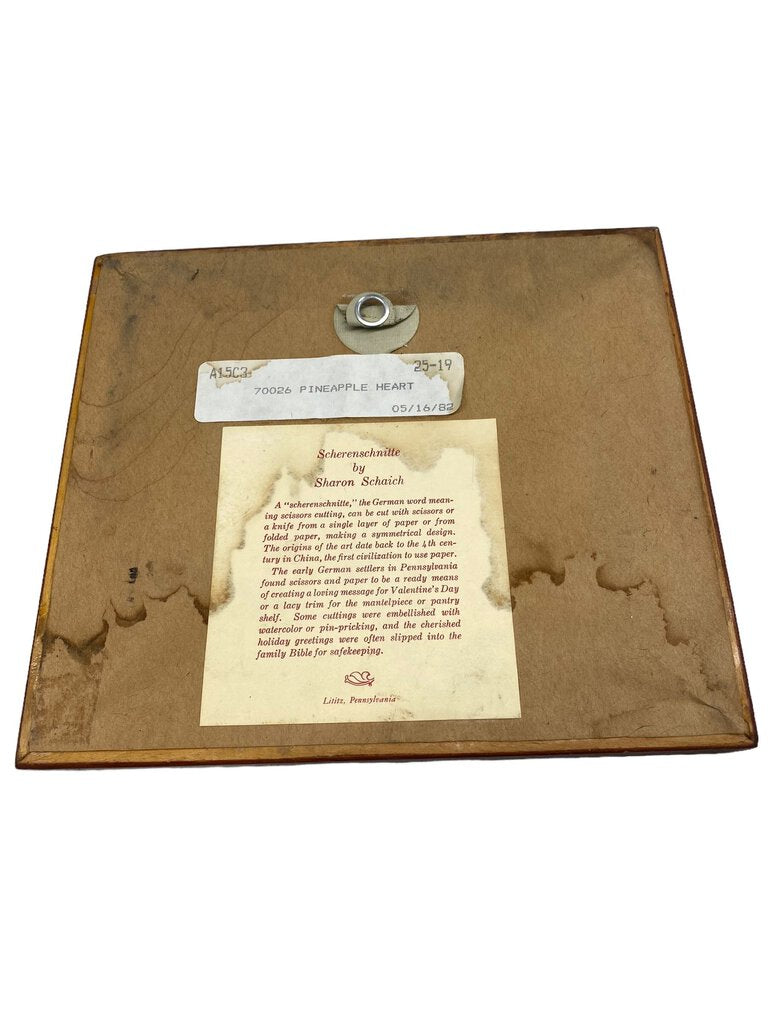 Scherenschnitte By Sharon Schaich Scissor Art Pineapple and Tulips Framed Paper