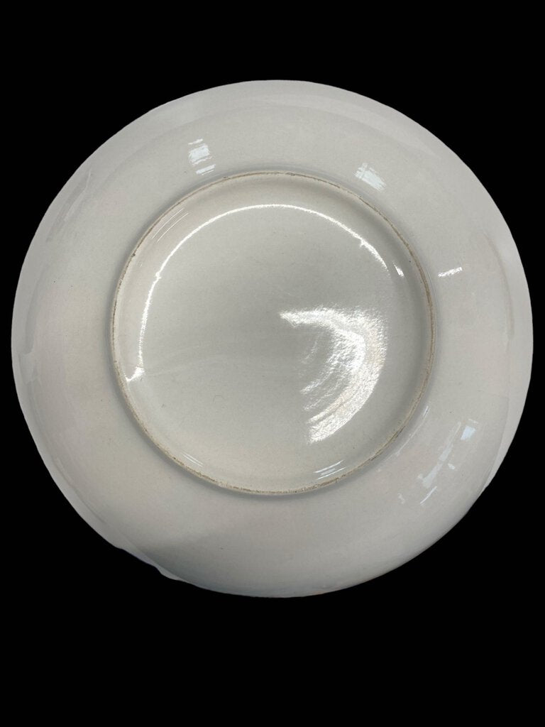 Pink White Large Salad Serving Ceramic Fruit Bowl