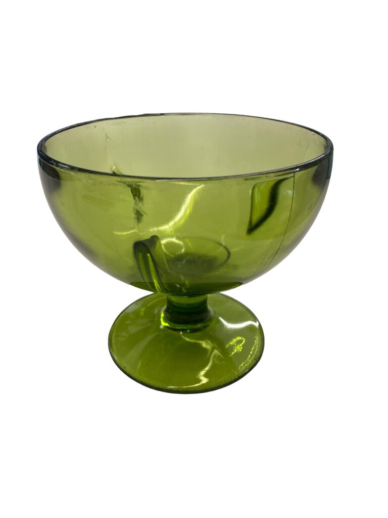 Vintage Green Depression Glass Candy Bowl