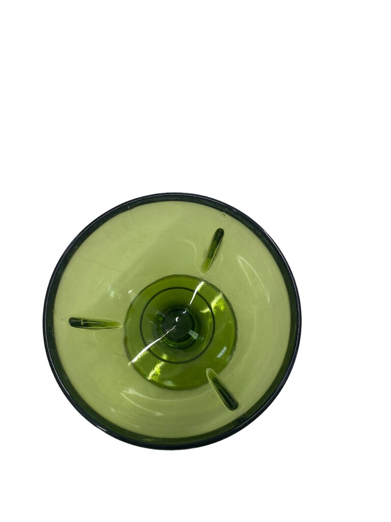 Vintage Green Depression Glass Candy Bowl
