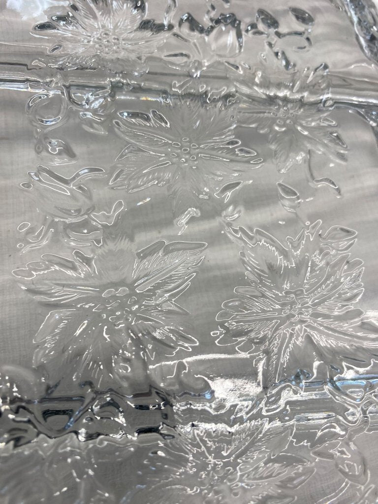 Princess House Fantasia Three Part Clear Glass Divided Relish Platter