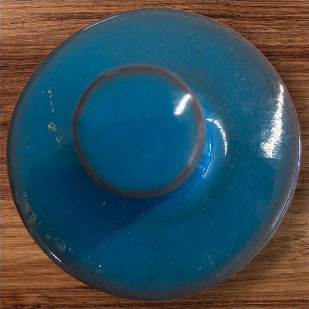 Set of 3 Round Terra Cotta Glazed Cookie Stamps With Handle