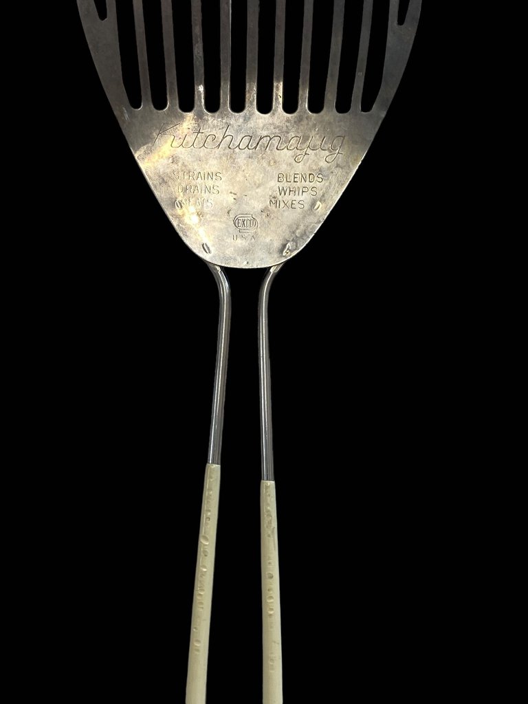 Vintage Kitchamajig Slotted Spoon Strainer Whisk Whips Mixes Blends