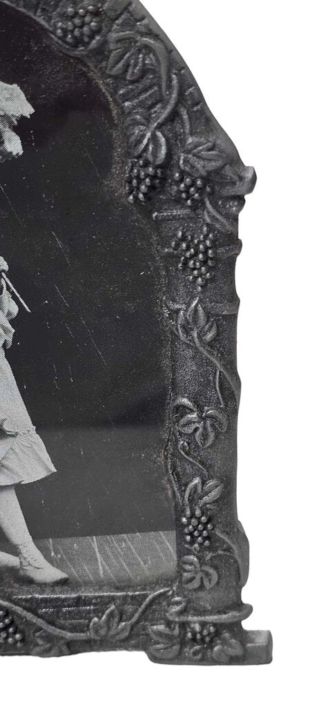 Picture Photo Frame Nickel Tone fits photo 3.5x 5.5 Grape Vine Arched