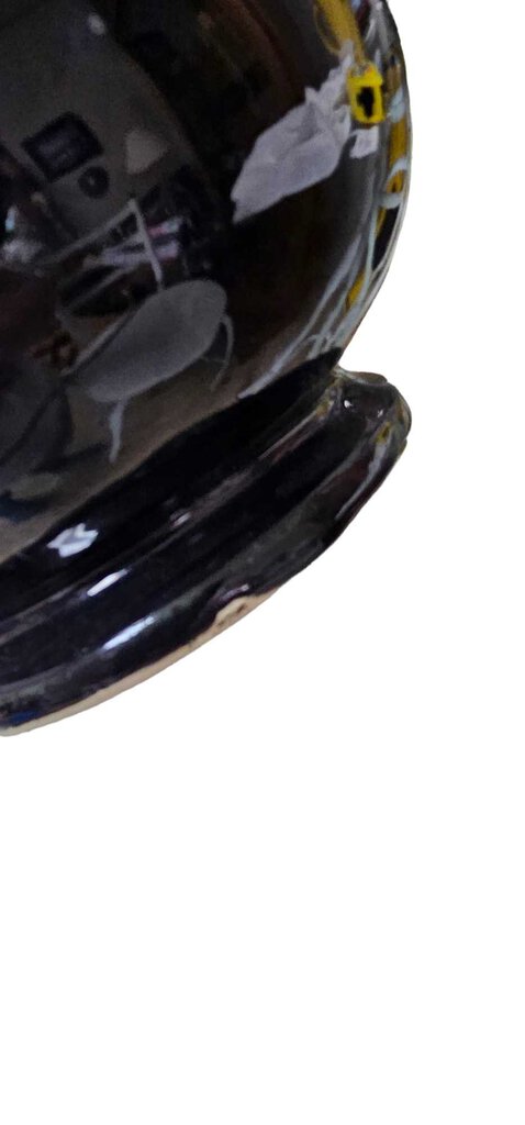 Vintage 1950's McCoy USA Black Pottery 9" Water Pitcher