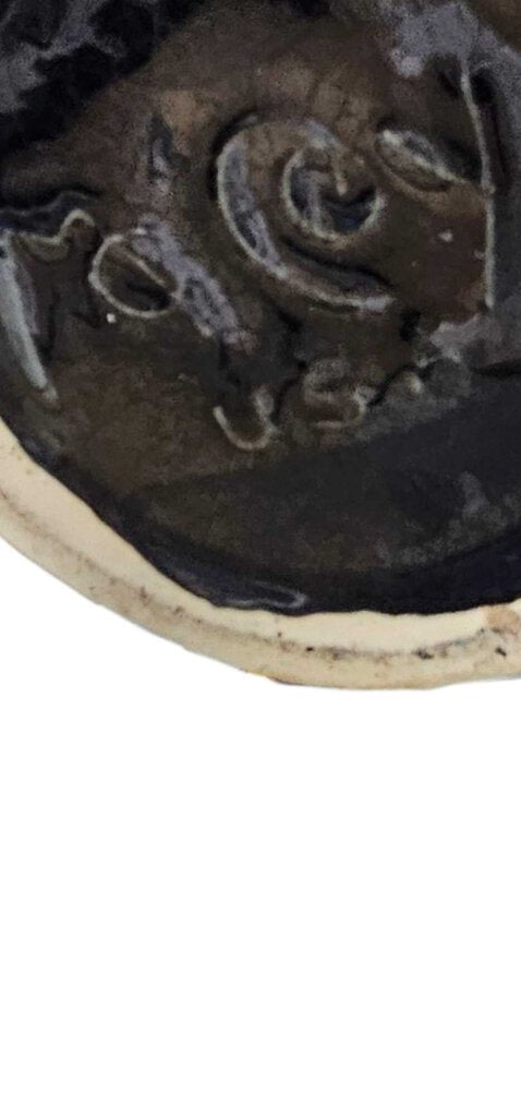 Vintage 1950's McCoy USA Black Pottery 9" Water Pitcher