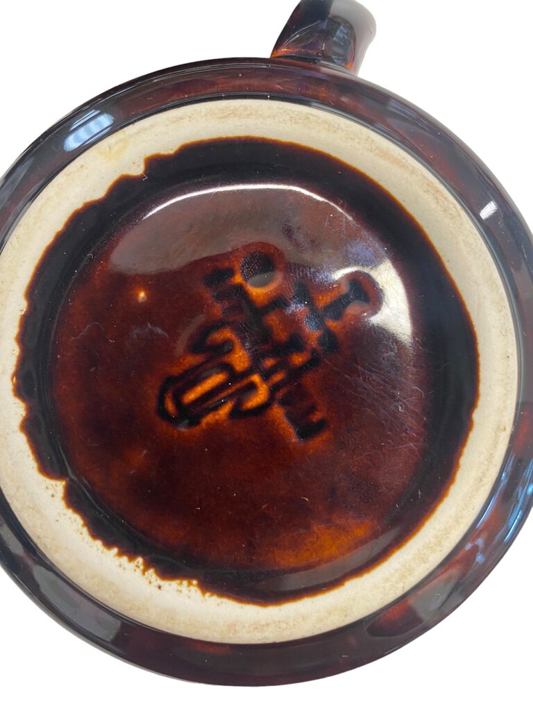 Vintage Pfaltzgraff Brown Drip Glaze Coffee Mugs Set 5