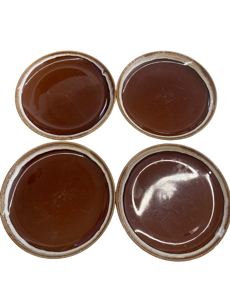 Todays Home Brown Dish Set 4 plates two coffee cups