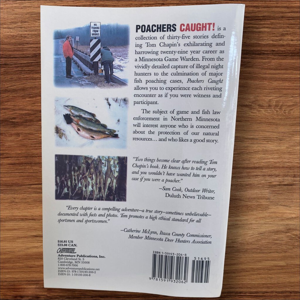Poachers Caught! Adventures Of A Northwoods Game Warden by Tom Chapin