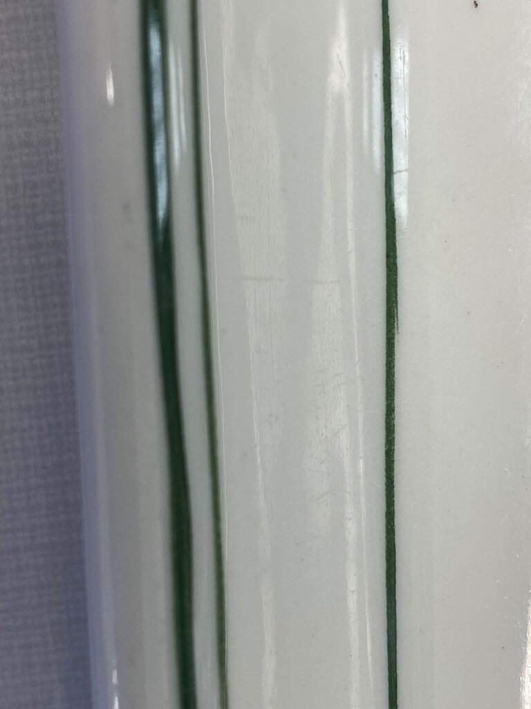 Sterling China Company Oval Relish Tray Green Trim