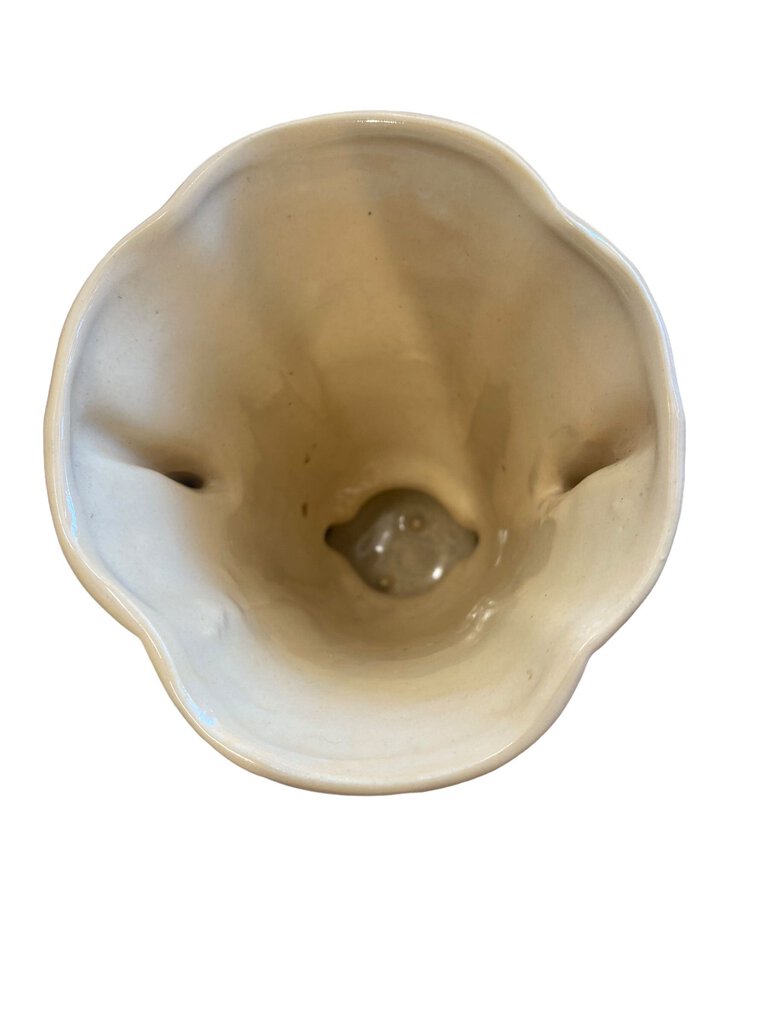 Vintage Niloak Vase Cream Pottery Double Handle