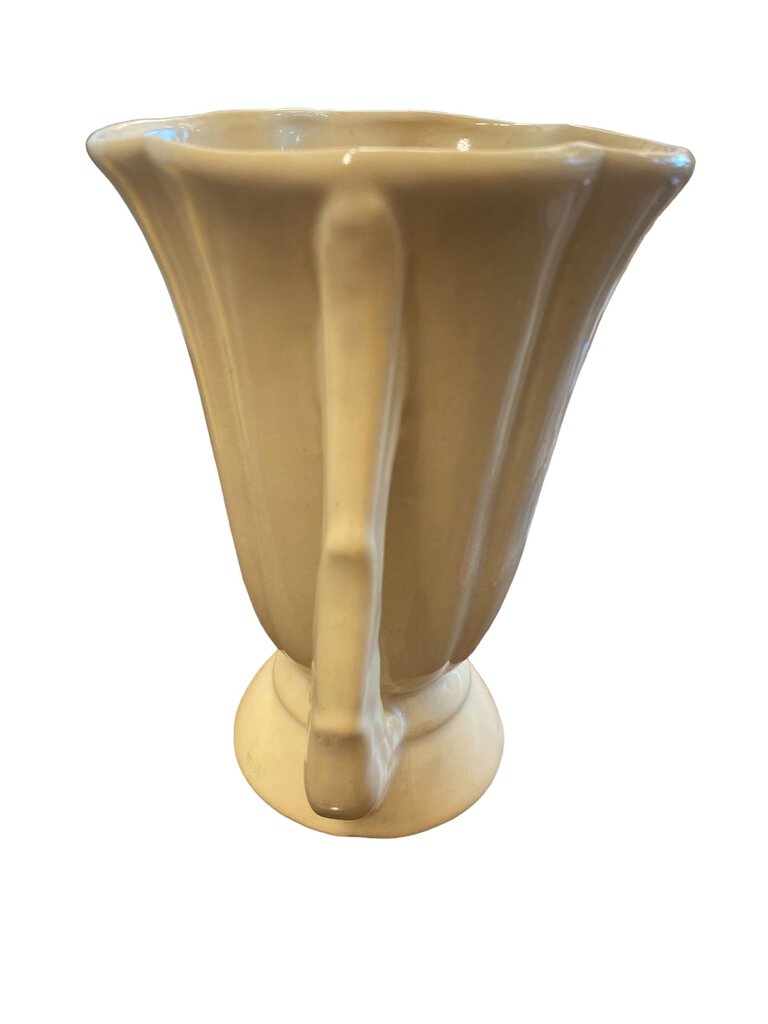 Vintage Niloak Vase Cream Pottery Double Handle