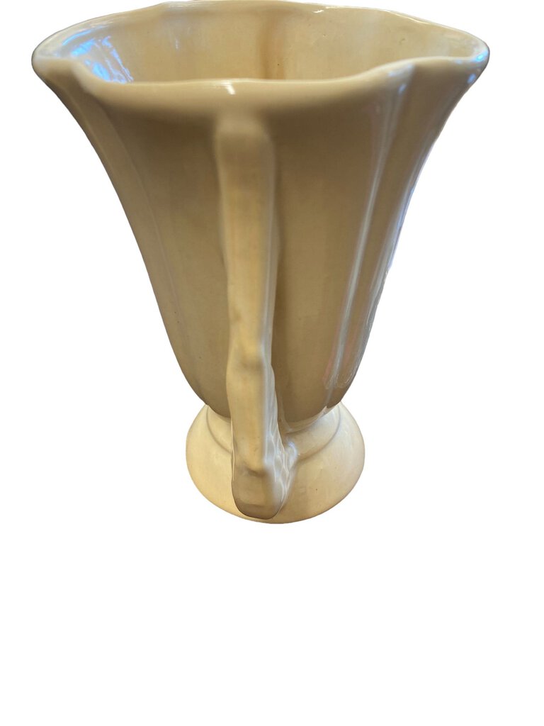 Vintage Niloak Vase Cream Pottery Double Handle