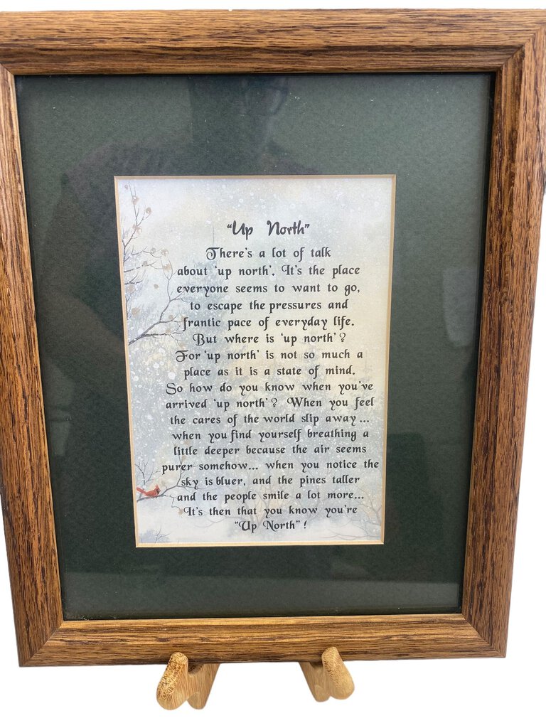 Up North Poem Framed Wall Art Picture