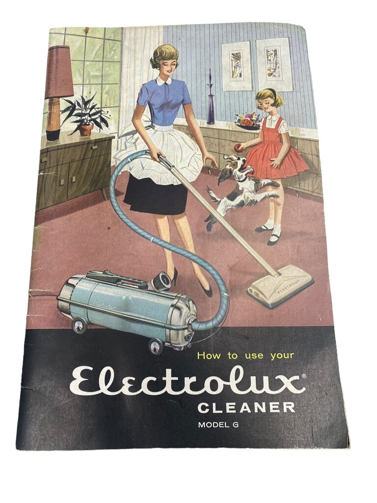 Vintage Electolux Vacuum Cleaner Model G Book Instruction Manual 60's
