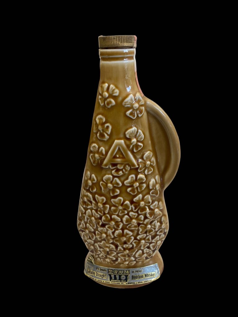 Vintage 1968 Jim Beam Armanetti "A" Flower Decanter EMPTY