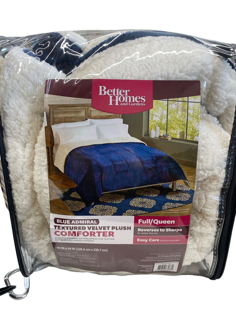 Textured Velvet Plush Comforter Full/Queen