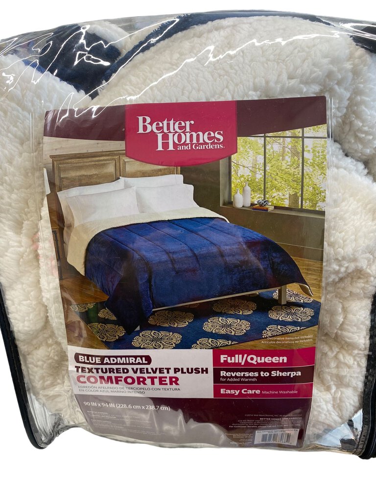 Textured Velvet Plush Comforter Full/Queen