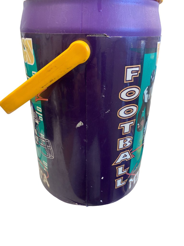 Vintage 1997 KOOLER KRAFT Minnesota Vikings NFL Can Cooler Yellow Lid & Handle