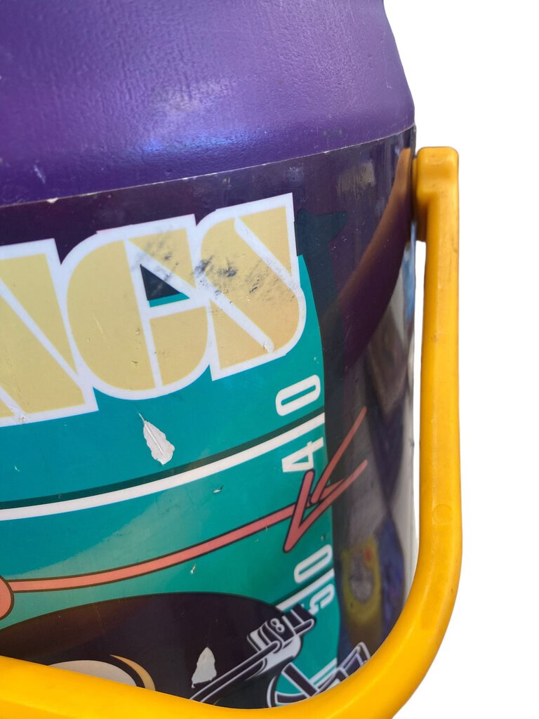 Vintage 1997 KOOLER KRAFT Minnesota Vikings NFL Can Cooler Yellow Lid & Handle