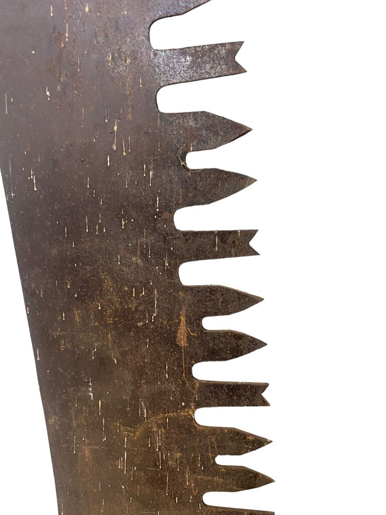 Antique Vintage Saw Blade Crosscut with Wood Handle